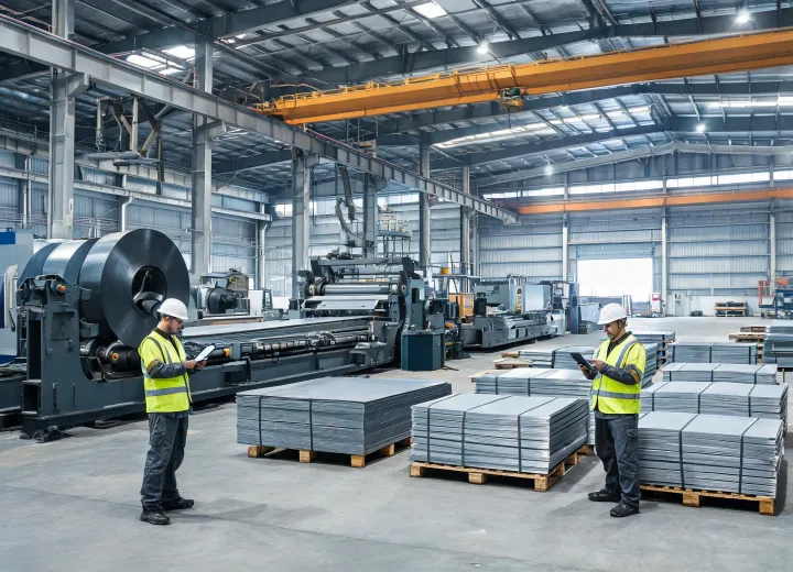 Steel processing line and logistics staging